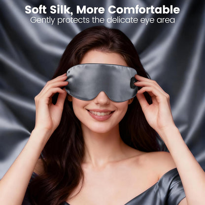 Cordless Heated Eye Mask for Dry Eyes, Rechargeable Heat Sleep Mask, Grey