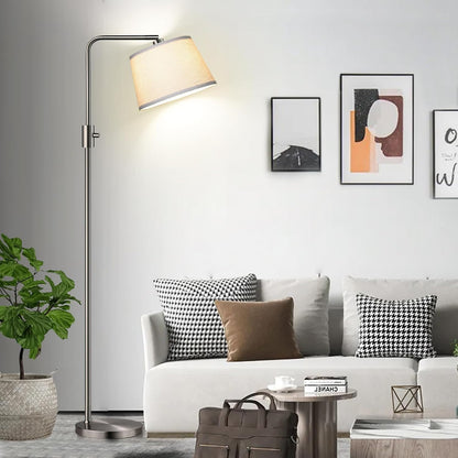 【Upgraded】 Dimmable Floor Lamp, 1000 Lumens LED Edison Bulb Included, Arc Floor Lamps for Living Room Modern Standing Lamp with Linen Shade, Tall Lamp for Bedroom Office Dining Room- Black
