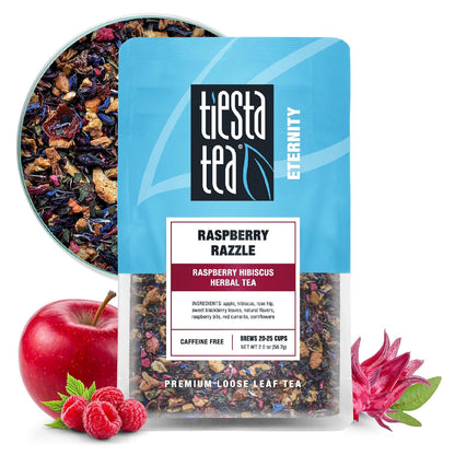 Tiesta Tea Raspberry Razzle Tea, Raspberry Hibiscus Herbal Tea, 2oz