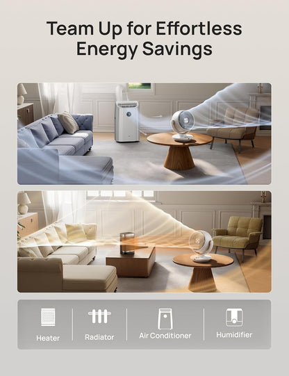 DREO Fan for Bedroom, Desk Air Circulator Fan with Remote, 11 Inch Table Fans for Whole Room, 65ft Powerful Airflow, 120° Vertical Manual +90° Oscillating, 4 Speeds, 8H Timer, 25dB Quiet Fan, Home