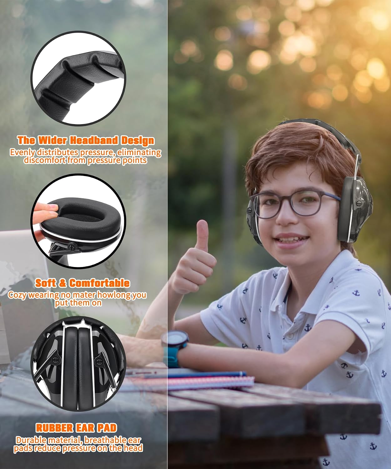 ZOHAN 032 Kids Noise Canceling Headphones - 25dB NRR Kids Ear Protection Earmuffs for School, Monster Jam, Fireworks, Travel, Air Show, Concert, Autism - Pink