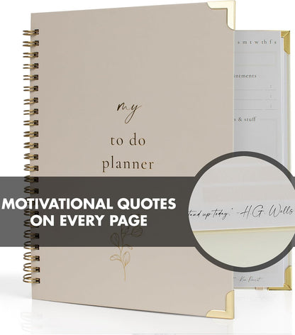 Beautiful To Do List Notebook - Aesthetic Undated ADHD Daily Planner Gift