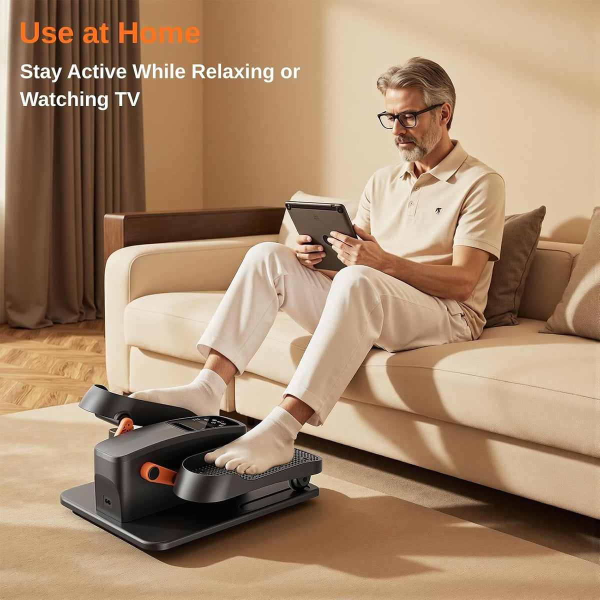 Under Desk Elliptical Exercise Machine, Portable Leg Exerciser