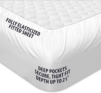 COONP Queen Mattress Topper, Cotton Extra Thick Pillow Top Mattress Pad
