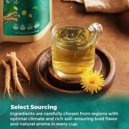 Lavitali, Dandelion Tea Bags | 120 bags, 100% Pure Herbal Tea | Caffeine-Free, Eco-Friendly Filter Bag | Daily Natural Botanical, Hot or Iced Herbal Infusion