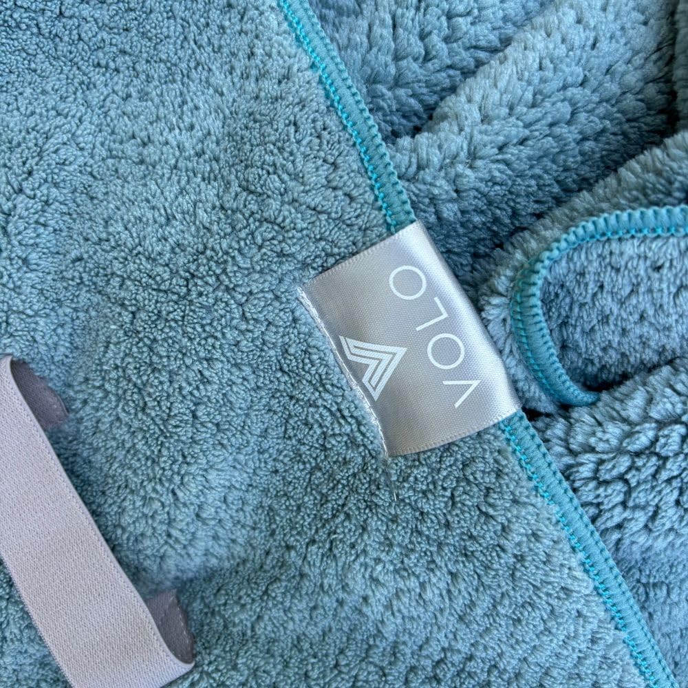 VOLO Hero Hair Towel – Ultra Soft Nanoweave™ Microfiber, Super Absorbent Quick Dry, Reduces Dry Time 50%, Anti-Frizz & Breakage, Secure Snug Strap, Large Wrap for All Hair Types - Luna Gray