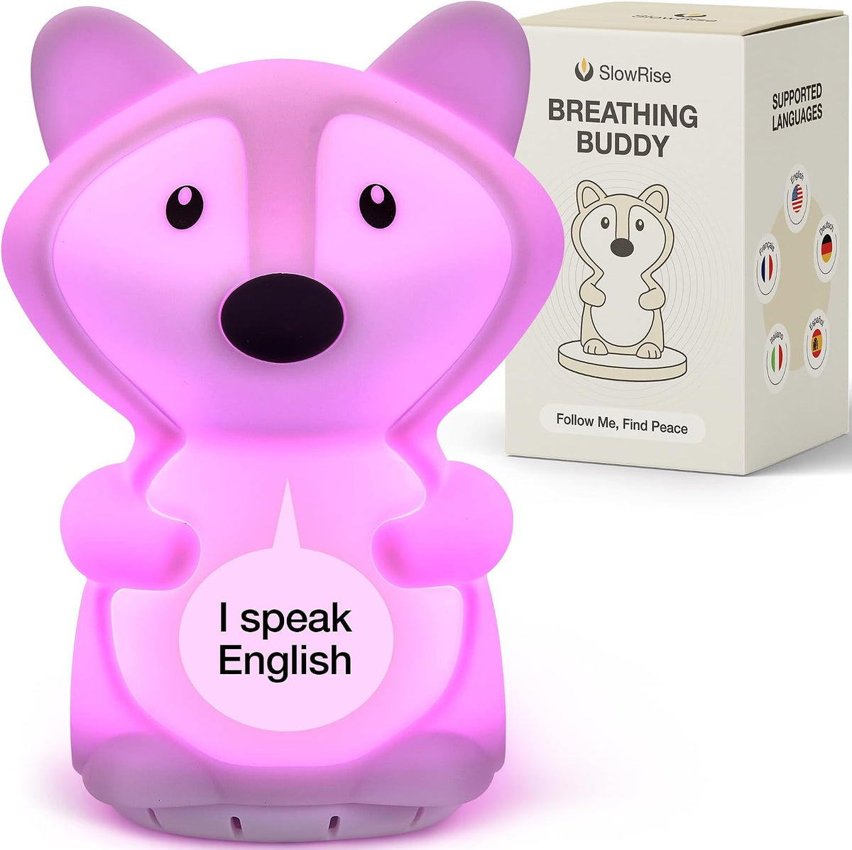 Speaking Breathing Lamp, Guided Meditation & Breathing Light, Kids & Adults
