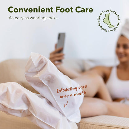 Purederm Foot Peeling Mask for Dry Cracked Feet, Exfoliating Treatment for Dead Skin & Calluses for Baby Soft Feet, 3 Pairs