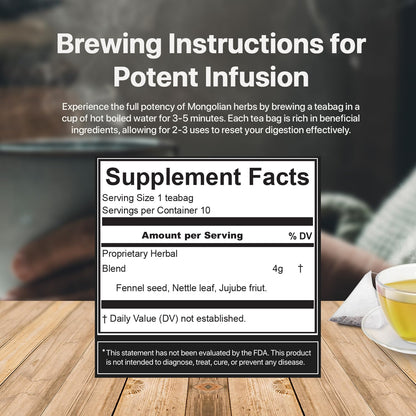 AMU NUTRITION - Digestion Tea - 10 non-plastic teabags