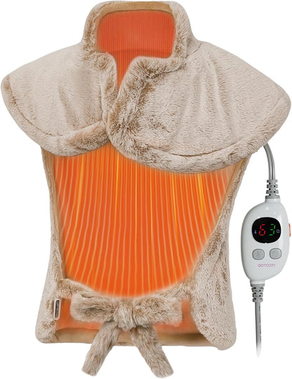 GOTCOZY Heating Pad 12"x24" for Back Pain Relief & Cramps(Rose)