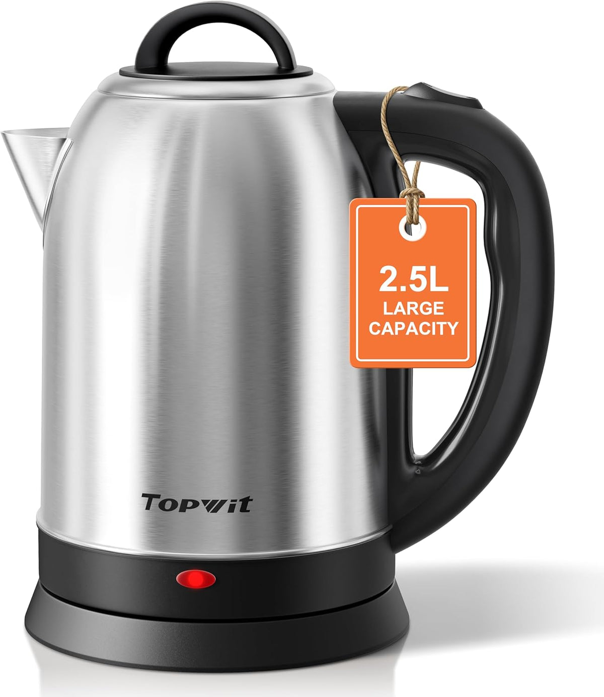 Topwit 2.5L Large Electric Kettle,Fast Boil Stainless Steel Electric Kettle
