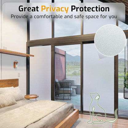LUTE Blackout Window Film Removable Window Tint for Home Privacy Black 17.5" x 78.7", Static Cling for Inside Dark Sunlight Blockers Darkening Light Blocking for Bedroom Home Theater Garage