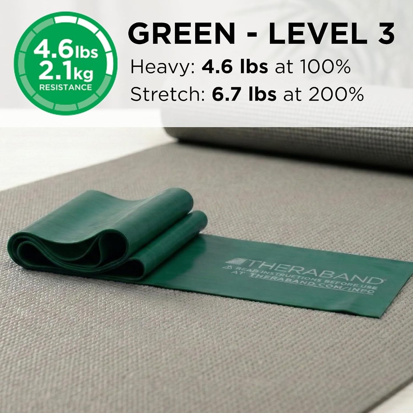 THERABAND Professional Resistance Bands Set, 7 Pack 6 ft Exercise Bands for Working Out, Stretch Bands for Physical Therapy, Pilates & Full Body Workout, Levels 1–7