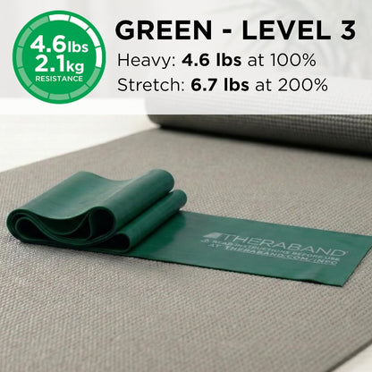 THERABAND Professional Latex Resistance Band Set, Pack of 7, 6 Ft