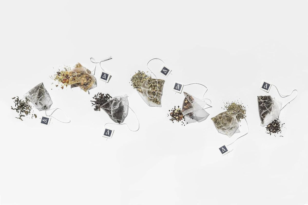 Arbata Lemon Mint Green Tea, 12 Pyramid Tea Bags – Artisanal Lightly Caffeinated Green Tea with Spearmint, Lemongrass & Lemon Verbena, Refreshing Citrus Mint Tea Sachets, Made in USA