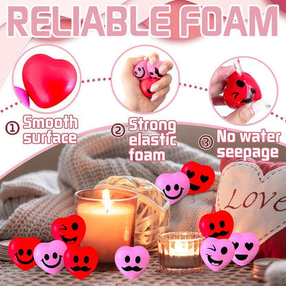 30 Pcs Face Stress Balls,2.5 Inch Funny Face Squeeze Balls,Emotion Squeeze Foam Balls,Foam Soft PU Balls for Hand Wrist Stress Reliefs Finger Exercise