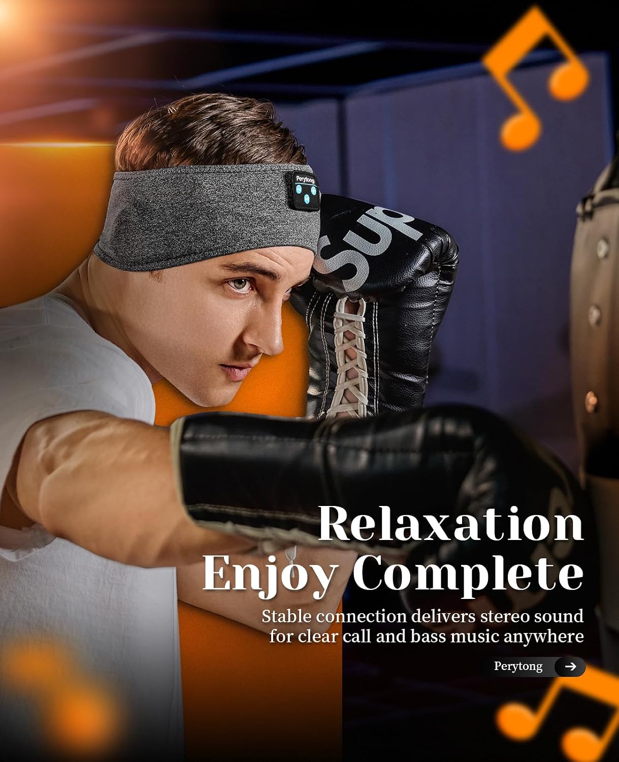 Perytong 2 Pack Sleep Headphones, Sleeping Headphones | Bluetooth Headband with Ultra-Thin HD Stereo Speaker, Wireless Headphone for Sports, Insomnia, Yoga, Air Travel, Meditation