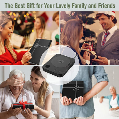Coffee Mug Warmer, Smart Candle Warmer, Electric Cup Warmer with Aluminum Metal Panel for Office, Desk Accessories, Electric Beverage Warmer for Cocoa, Milk, Coffee Gifts for Dad