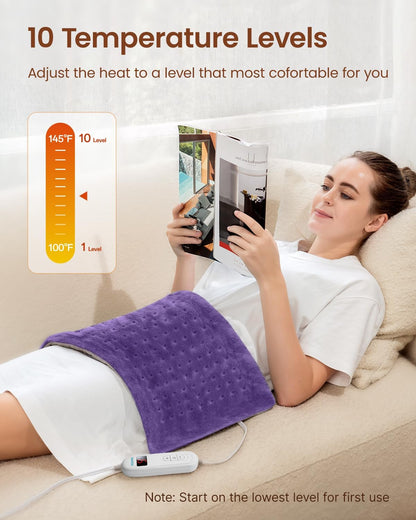 RENPHO Electric Heating Pad for Back with 10 Heat Levels