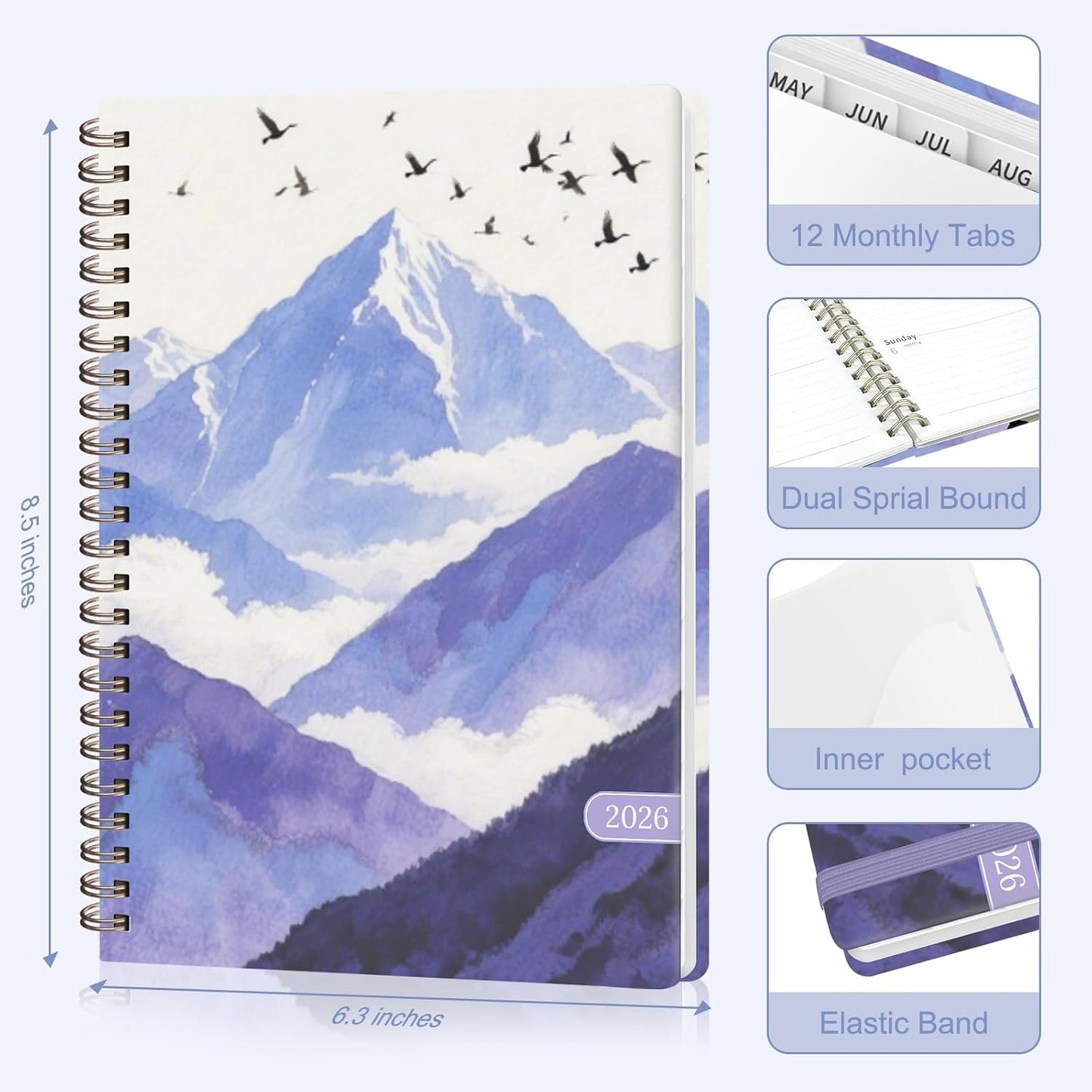 Weekly To Do List Notepad, 52 Sheets, Undated Weekly Planner, Letter Size | 8.5"x11", 100GSM, Thick Paper, Twin-Wire Spiral Bound, Tear Off Desk Pad, For Women & Man, Home School & Office Work