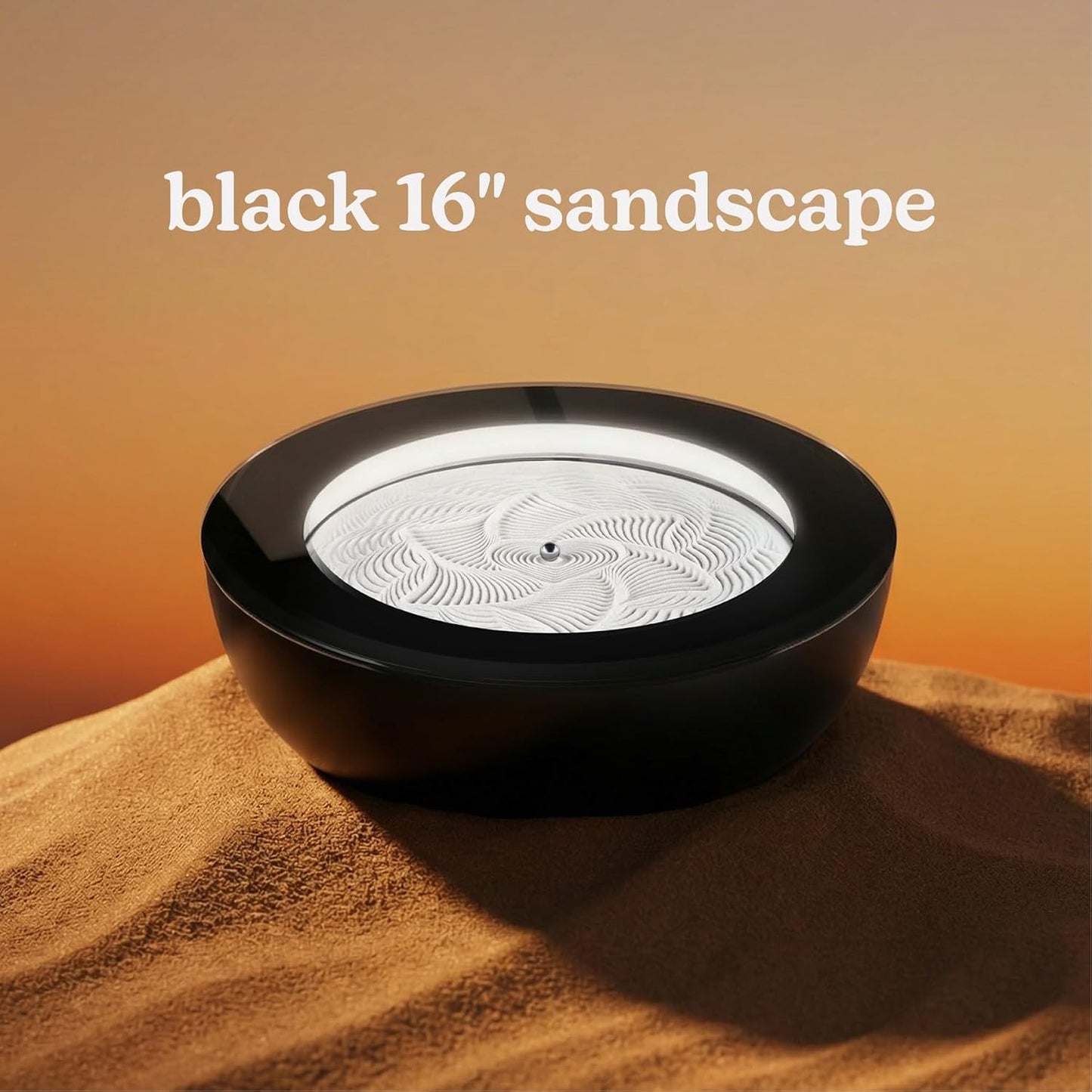 Homedics Drift 11” Sandscape – Version 2.0 with Updated Connected Experience, Smart Wi-Fi Zen Table Décor, LED Ambient Light, Modern Sand Art for Relaxation & Mindfulness, Home & Office Calm Décor