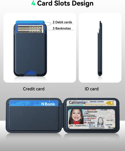 TWZKG for MagSafe Wallet, Works with Apple Find My,5 Card Holder with Stand