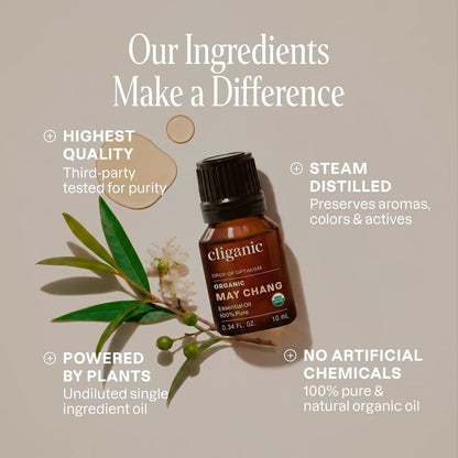 Cliganic Organic Lavender Essential Oil - 100% Pure Natural Undiluted, for Aromatherapy Diffuser | Non-GMO Verified - Colors A