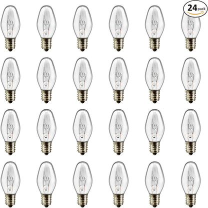 SalPhines 15 Watt Himalayan Salt Lamp Bulbs, 12Pack Dimmable Night Light Bulbs with E12 Base, for Rock Salt Lamp, Scentsy Warmer Wax Diffuser, Candle Warmers