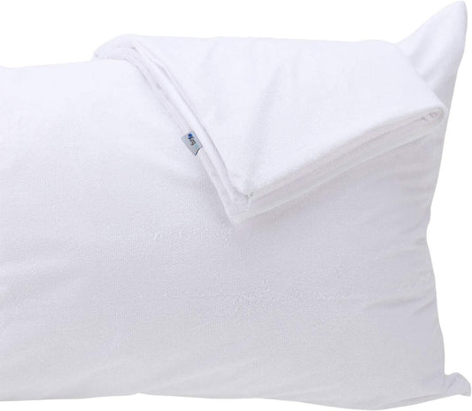 Waterproof Feather Proof Pillow Protectors with Zipper Standard Size 2 Pack