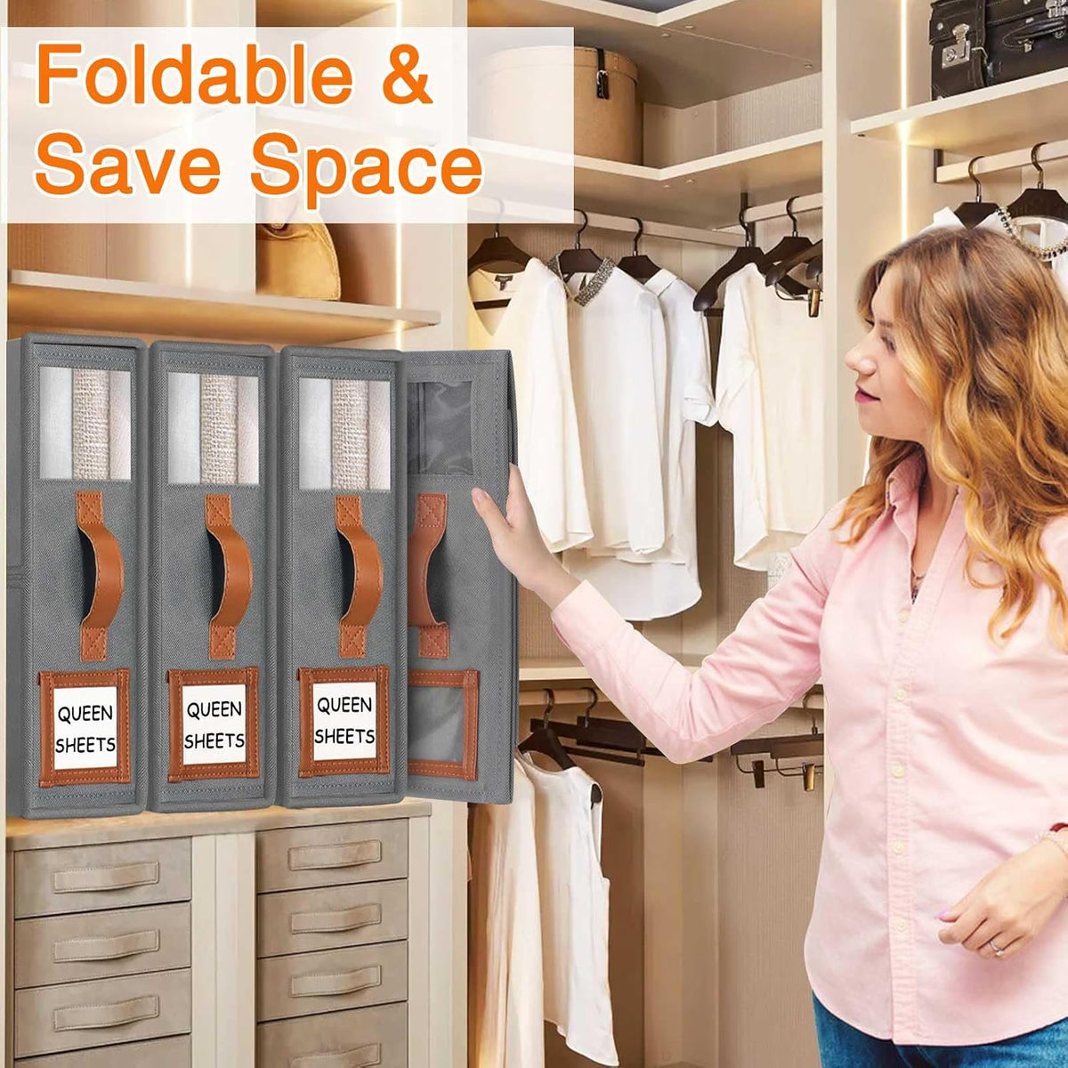 GhvyenntteS Bed Sheet Organizers and Storage, Closet Organizer