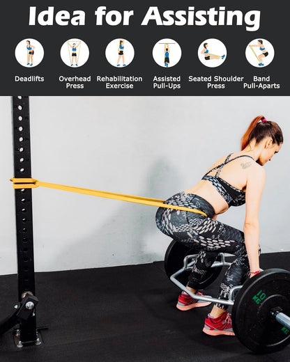Zacro Resistance Bands Set with Door Anchor, Heavy Duty Pull Up Exercise Bands for Working Out, Muscle Power Strength Training, Physical Therapy, Home Fitness Gym Equipment for Men & Women