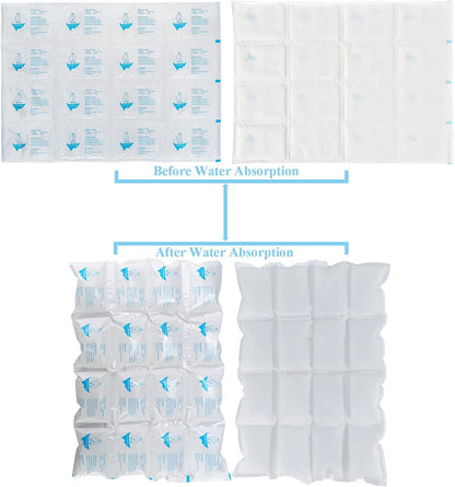Reusable Ice Packs for Shipping & Coolers Dry Ice for Shipping Frozen Food Cold Pack for Lunch Bags, Long Lasting Cold Ice Pack Sheets for Transport Food (10 Sheets x 16 Cells)