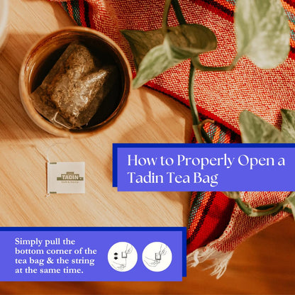 Tadin Eucalyptus Tea, Herbal Tea, Caffeine Free, 24 Tea Bags Per Box, Pack of 6