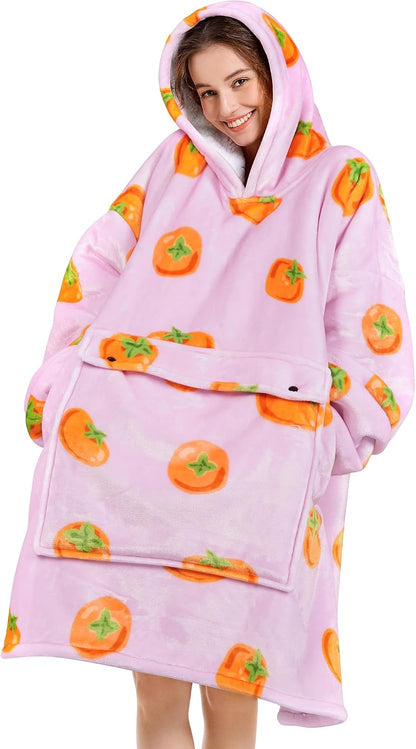 Narecte Cozy Oversized Blanket Hoodie Wearable Blanket Adults Soft Hooded Blanket Hoodie Birthday Gifts for Women Christmas - Colors A