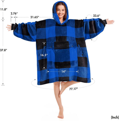 Narecte Cozy Oversized Hoodie Blanket Wearable Blanket for Adults