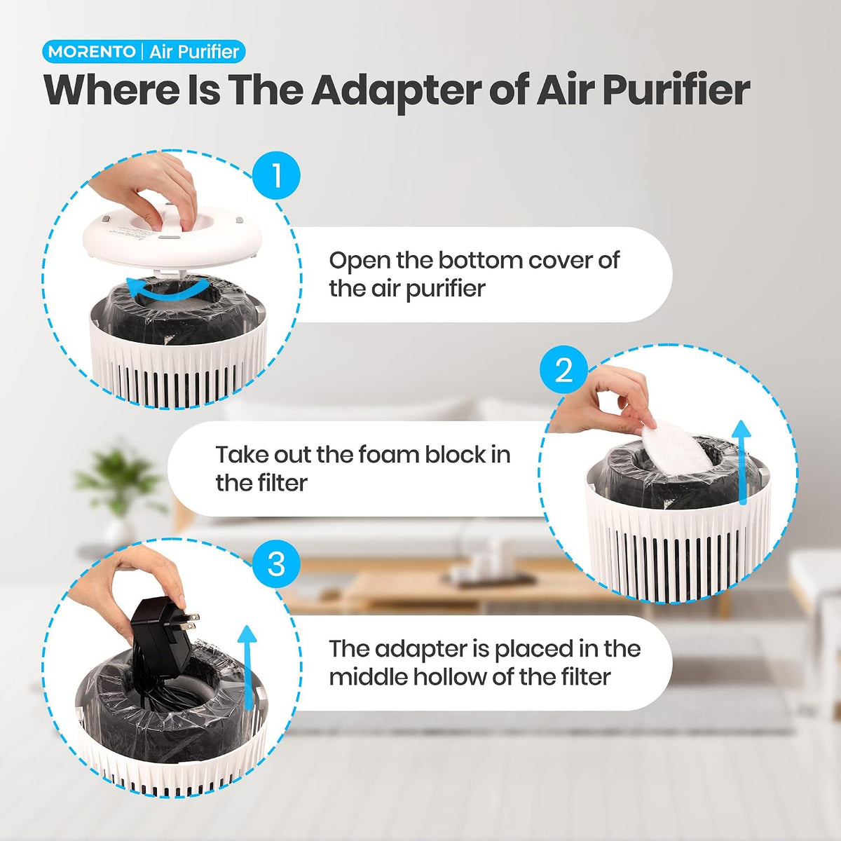 Air Purifiers for Bedroom Home for Smoke Pet Dander Odors 2 Pack Ivory