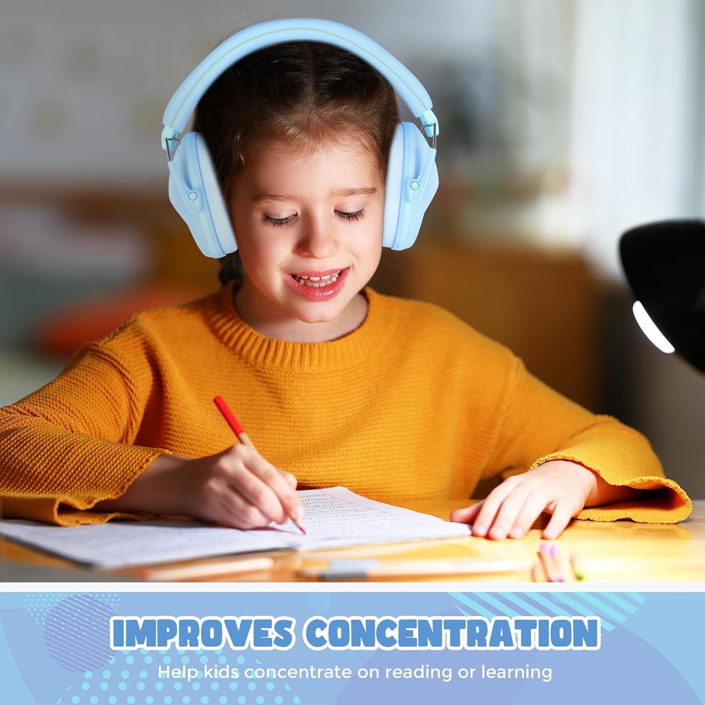 ProCase Kids Noise Cancelling Headphones, Kids Ear Protection Monster Jam Truck, Fireworks Hearing Protection Noise Reduction, Noise Canceling Earmuffs for Sensory Autism Toddler Children -Red