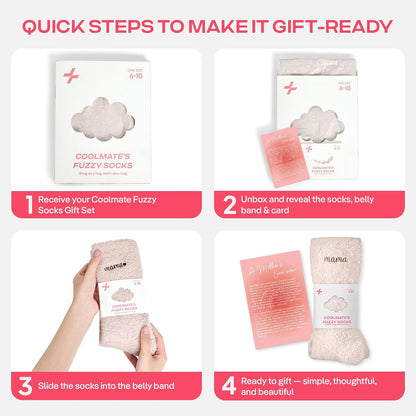 COOLMATE Fuzzy Socks for Women Gift Box – Cozy Soft Cloud Socks for Spa Home, Mother’s Day Gifts for Mom Grandma