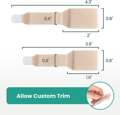 Welnove Hammer Toe Straightener - 8 Pack Broken Toe Wraps - Hammer Toe Corrector for Women - Toe Splints for Crooked Toes, Curled Toes, Bent Toes - (Large, Beige)