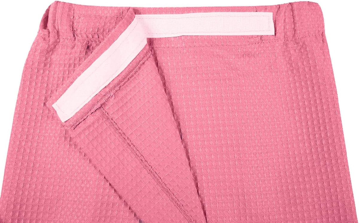 sunshinemall Women's Lightweight Bath Shower Wrap Waffle Spa Robes Bathrobe Quick Dry Cover Up with Adjustable Closure