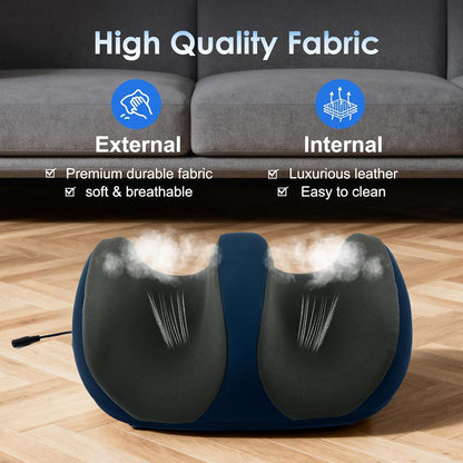 Foot Massager with Heat, Shiatsu Kneading Foot and Calf Electric Massager Machine with Roller, Massage Feet/Arm/Calf/Ankle for Relax, Plantar Fasciitis, Pain Relief, Gifts for Women & Men, Black