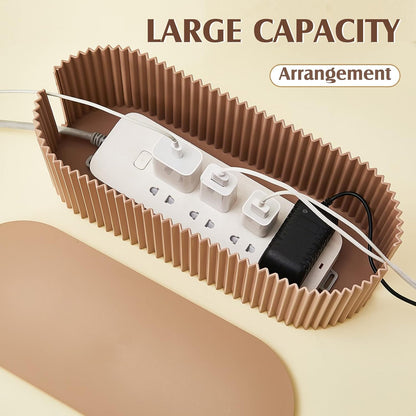 2 Pcs Cable Management Box, Fits Most Power Sockets, 11.8x5.1x4.3 in
