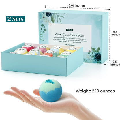 ZenBombs Bath Bombs for Women, Handmade Natural Bath Bomb with Shea Butter
