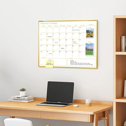 Dry Erase Calendar Whiteboard, 24''x18'', Monthly White Board Planner