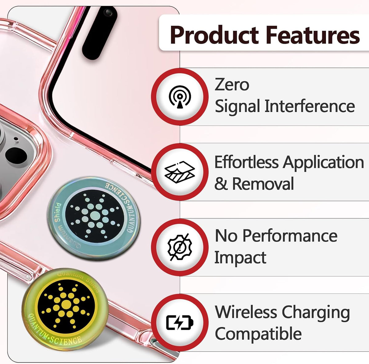 16 Pcs Cell Phone Protection Stickers Neutralizer Shield Blocker
