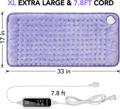 Extra Large Heating Pad for Back Pain Relief - 33"x17"Electric Heating Pad