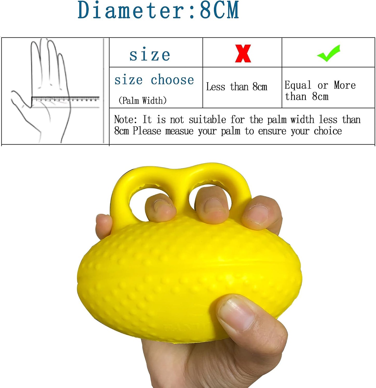 Fanwer Finger Exerciser Hand Squeeze Ball, Hand Grip Strength Trainer Build Hand, Finger and Wrist Strength, Finger Extension Exerciser for Rehab, Arthritis, Carpal Tunnel