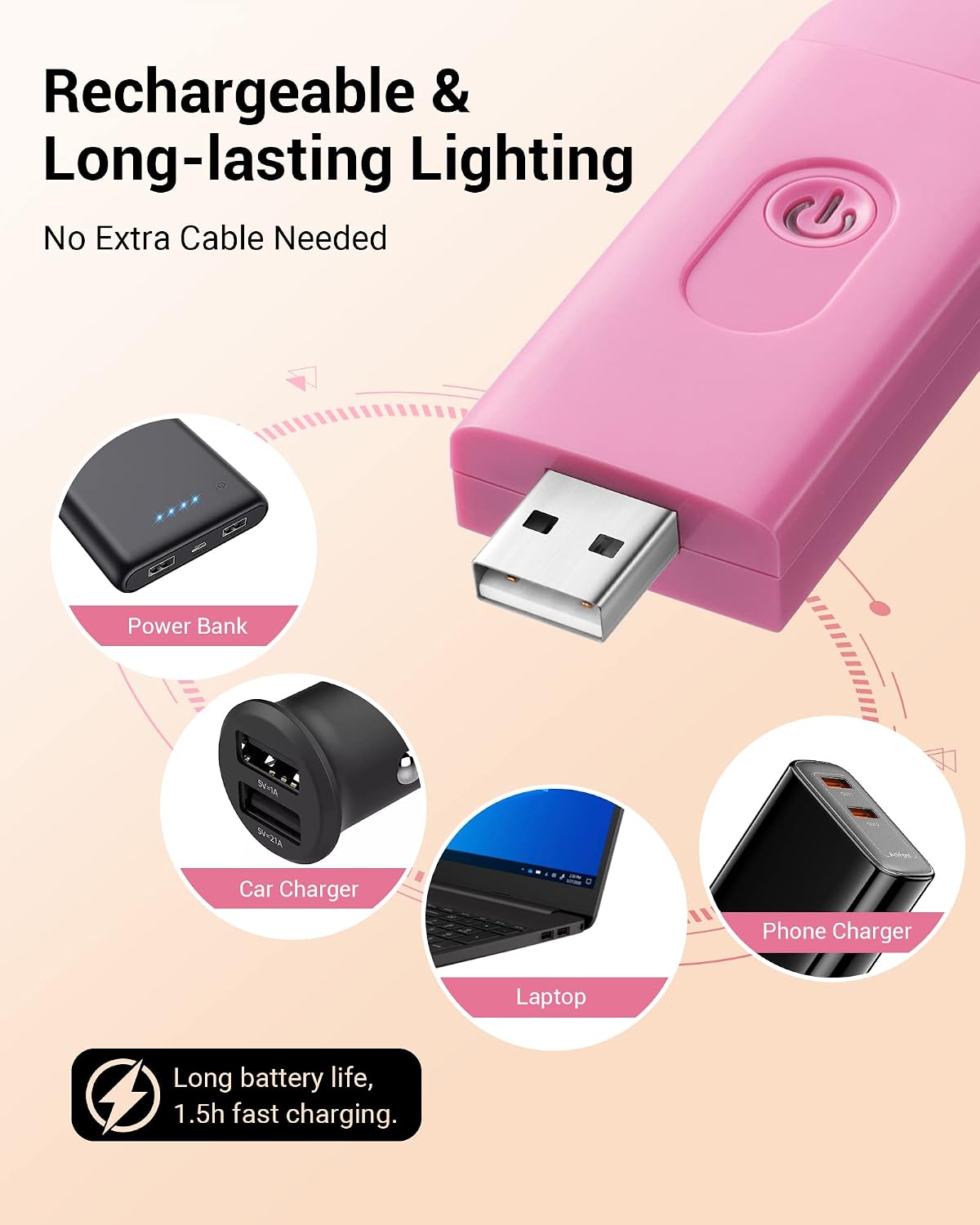 DEWENWILS USB Rechargeable Book Light for Reading in Bed, LED Book Reading Lights with Clip, Perfect for Bookworms, Kids, Warm White, Brightness Adjustable (Blue)