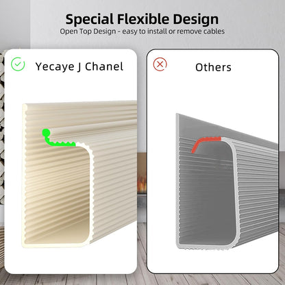 YECAYE Cable Management, 6 Pack, Black