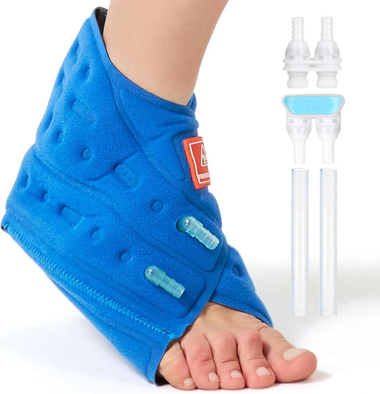 Cold Therapy Machine for Foot Ankle Surgery, Ice Therapy Machine with Pressure Regulator, Timer & Temperature Display, Cryotherapy Unit with Foot Ankle Ice Pack Wrap for Post-Surgery Recovery